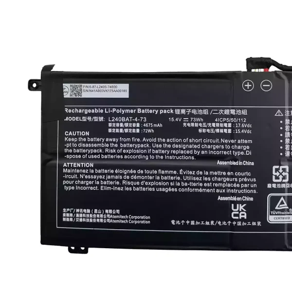 Original laptop battery for L240BAT-4-73 - Image 3