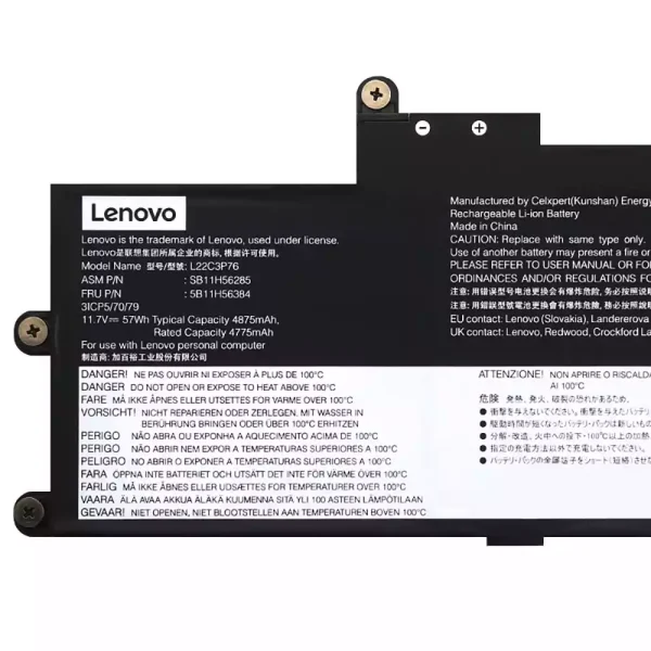 Original laptop battery for LENOVO L22C3P76 SB11H56285 5B11H56384 - Image 3