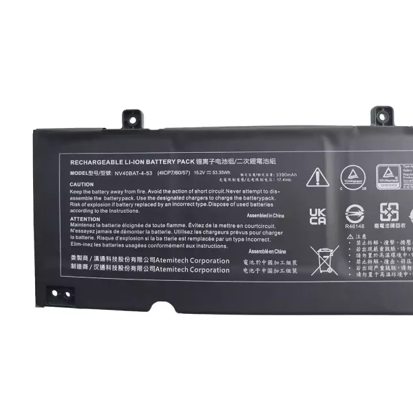 Original laptop battery for CLEVO NV40BAT-4-53 - Image 3