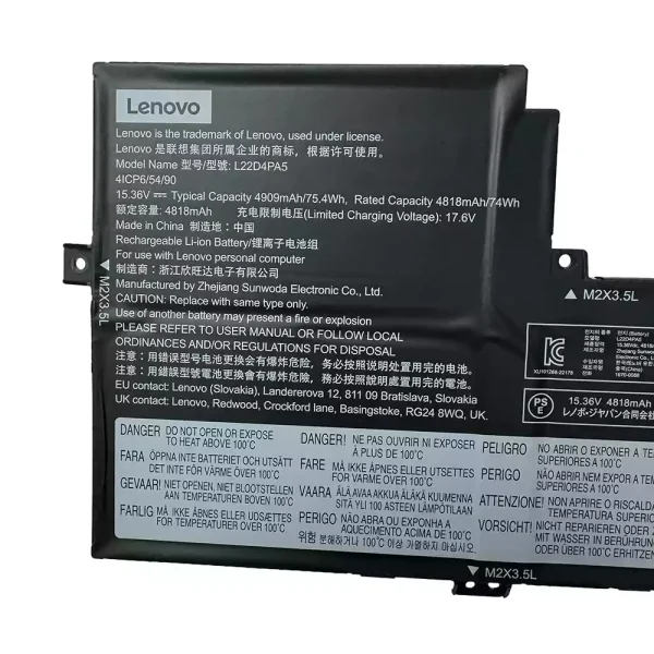 Original laptop battery for LENOVO L22D4PA5 L22C4PA5 L22M4PA5 - Image 3