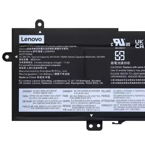 Original laptop battery for LENOVO L22B4PE0 L22C4PE0 L22D4PE0 L22M4PE0 - Image 3