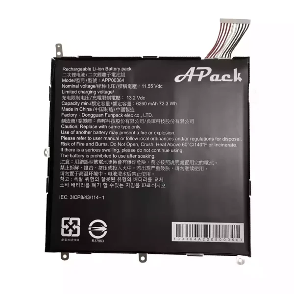 Original laptop battery for APack APP00364