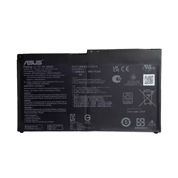 Original laptop battery for ASUS C21N2106