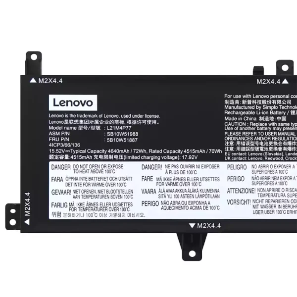Original laptop battery for LENOVO L21M4P77 L21D4P77 - Image 3