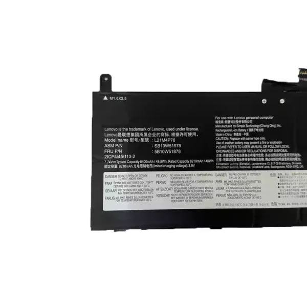 Original laptop battery for LENOVO L21M4P76 L21D4P76 - Image 3