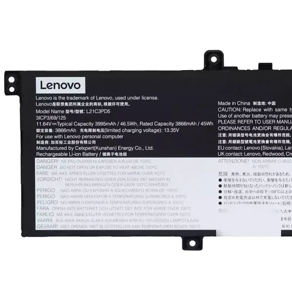 Original laptop battery for LENOVO L21C3PD5 L21L3PD5 L21M3PD5 - Image 3