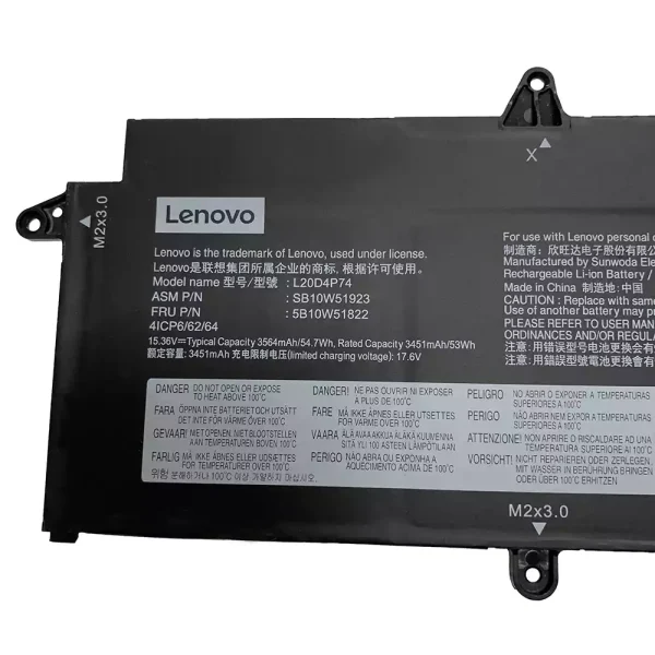 Original laptop battery for LENOVO L20M4P74 L20C4P74 - Image 2