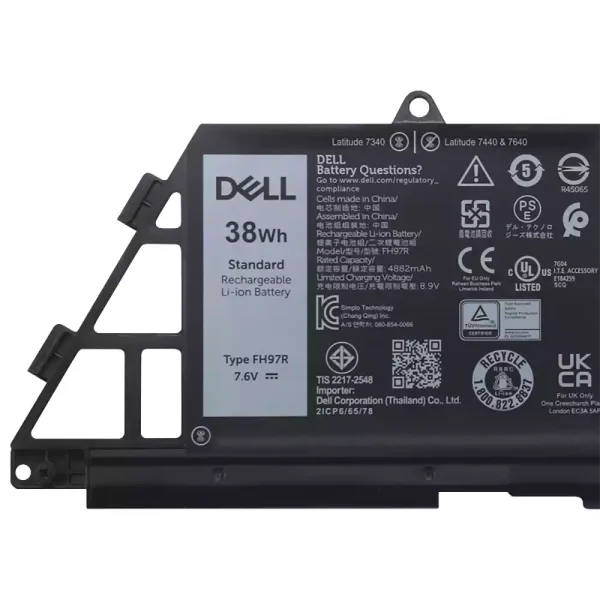 Original laptop battery for DELL FH97R 76KVG 599M7 - Image 3
