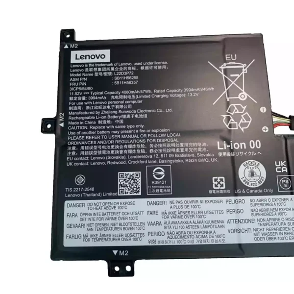 Original laptop battery for LENOVO L22D3P72 L22M3P72 - Image 3
