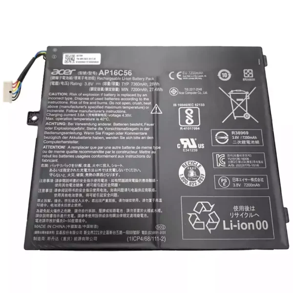 Original laptop battery for ACER AP16C56
