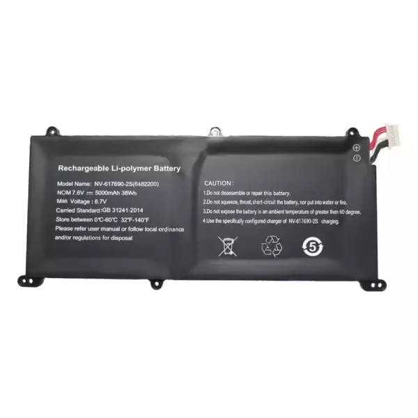 Original laptop battery for NV-617690-2S 6482200