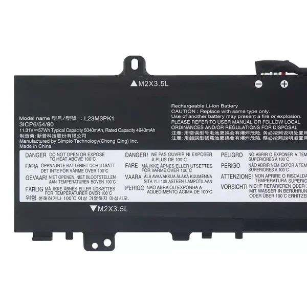 Original laptop battery for LENOVO L23M3PK1 L23X3PK1 L23B3PK1 L23D3PK1 L23C3PK1 - Image 3