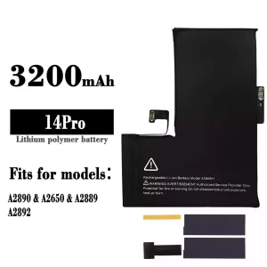 Replacement battery A2866H for iPhone 14 pro