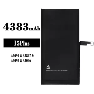 Replacement battery A3039 for iPhone 15 plus