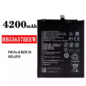 Replacement battery HB536378EEW for HUAWEI P40 Pro/Mate 40/TD Tech M40/Mate 40E