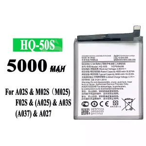 Replacement battery HQ-50S for Samsung A02S/M02S/M025/F02S/A025/A03S/A037/A027