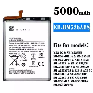 Replacement battery EB-BM526ABS for Samsung M52 5G/A23/M53/F23/A73 5G