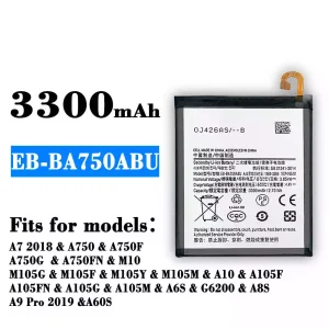 Replacement battery EB-BA750ABU for Samsung A7 2018/A8S/A9 Pro 2019/A60S