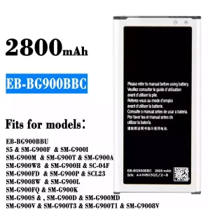 Replacement battery EB-BG900BBC for Samsung S5