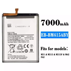 Replacement battery EB-BM415ABY for Samsung M51/M515/M515F/M62/F62
