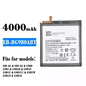 Replacement battery EB-BG980ABY for Samsung S20 4G/S20 5G