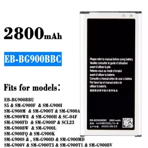 Replacement battery EB-BG900BBC for Samsung S5