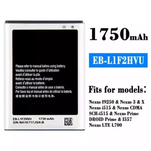 Replacement battery EB-L1F2HVU for Samsung Nexus I9250/Nexus 3