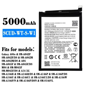Replacement battery SCUD-WT-S-W1 for Samsung Galaxy A04e/A14 5G