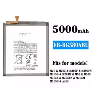 Replacement battery EB-BG580ABU for Samsung M20/A40S