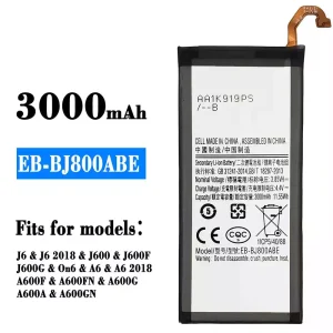 Replacement battery EB-BJ800ABE for Samsung J6/J6 2018/A6/A6 2018