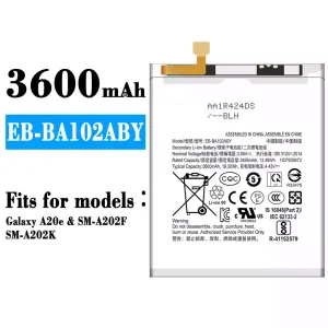 Replacement battery EB-BA102ABY for Samsung Galaxy A20e