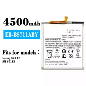 Replacement battery EB-BS711ABY for Samsung Galaxy S23 FE