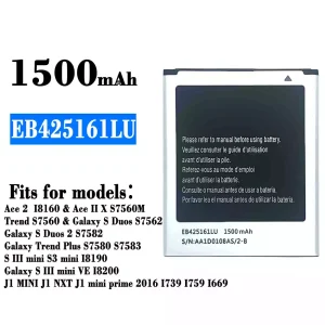 Replacement battery EB425161LU for Samsung Ace 2