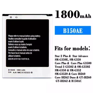 Replacement battery B150AE for Samsung Star 2 Plus