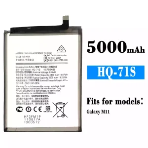 Replacement battery HQ-71S for Samsung Galaxy M11