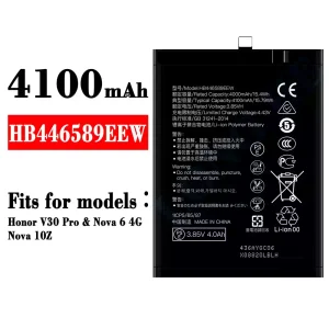 Replacement battery HB446589EEW for HUAWEI Honor V30 Pro/Nova 6 4G/Nova 10Z