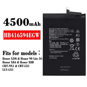 Replacement battery HB416594EGW for HUAWEI Honor X50i / Honor 90 Lite 5G /Honor X8A / Honor X8B
