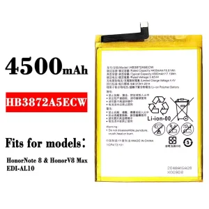 Replacement battery HB3872A5ECW for HUAWEI Honor Note 8 / Honor V8 Max