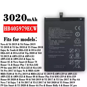 Replacement battery HB405979ECW for HUAWEI  Y6 2019 / Y5 2018