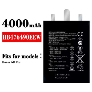Replacement battery HB476490EEW for HUAWEI Honor 50 Pro