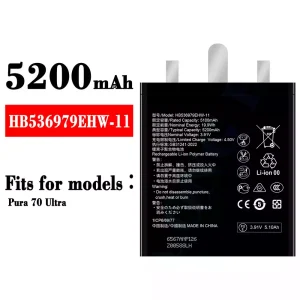 Replacement battery HB536979EHW-11 for HUAWEI Pura 70 Ultra