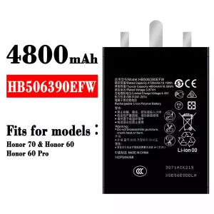 Replacement battery HB506390EFW for HUAWEI Honor 70 / Honor 60 / Honor 60 Pro