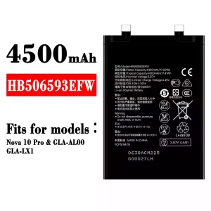 Replacement battery HB506593EFW for HUAWEI Nova 10 Pro