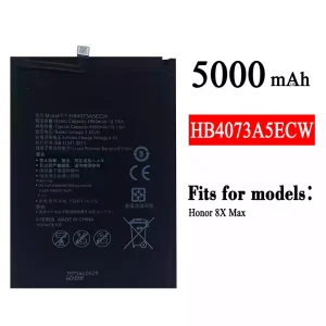 Replacement battery HB4073A5ECW for HUAWEI Honor 8X Max