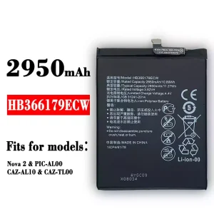 Replacement battery HB366179ECW for HUAWEI Nova 2