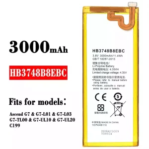 Replacement battery HB3748B8EBC for HUAWEI Ascend G7