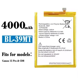 Replacement battery BL-39MT for Tecno CD8 /Camon 15 Pro