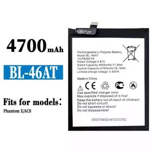 Replacement battery BL-46AT for Tecno Phantom X