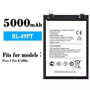 Replacement battery BL-49PT for Tecno Pova 5 Pro