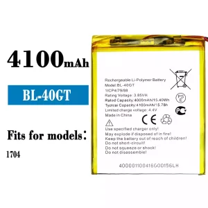 Replacement battery BL-40GT for Tecno 1704